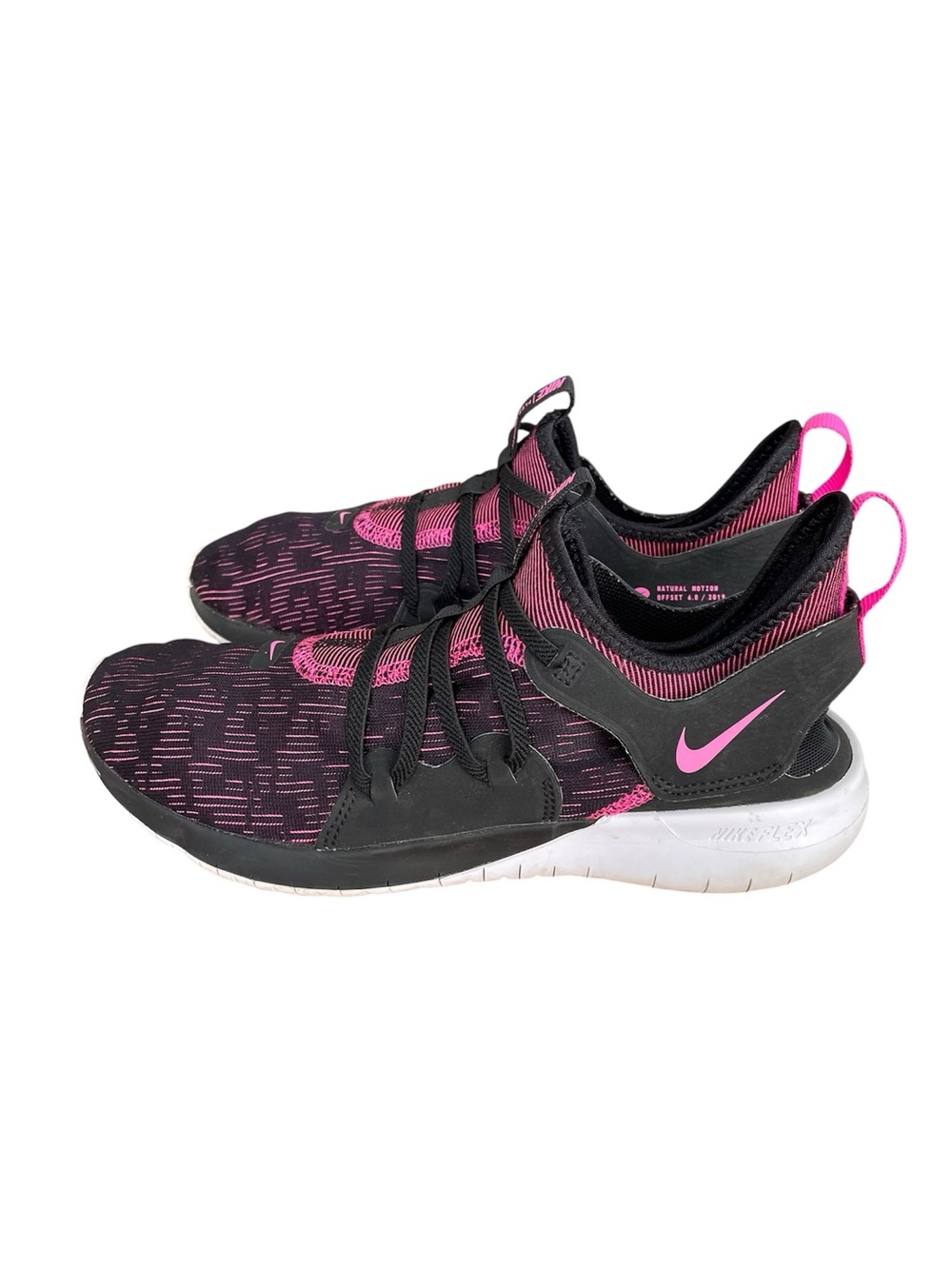 Nike Flex Running Shoes Black Pink Women’s Sneakers Athletic Trainers size 7.5